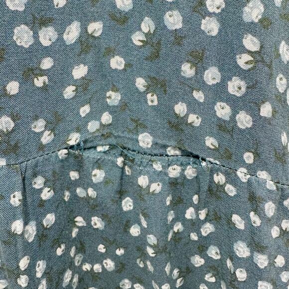 Vintage 90s Debra Martin Floral Smocked Top Dolman Sleeve Jumpsuit Size 12 - Picture 6 of 16